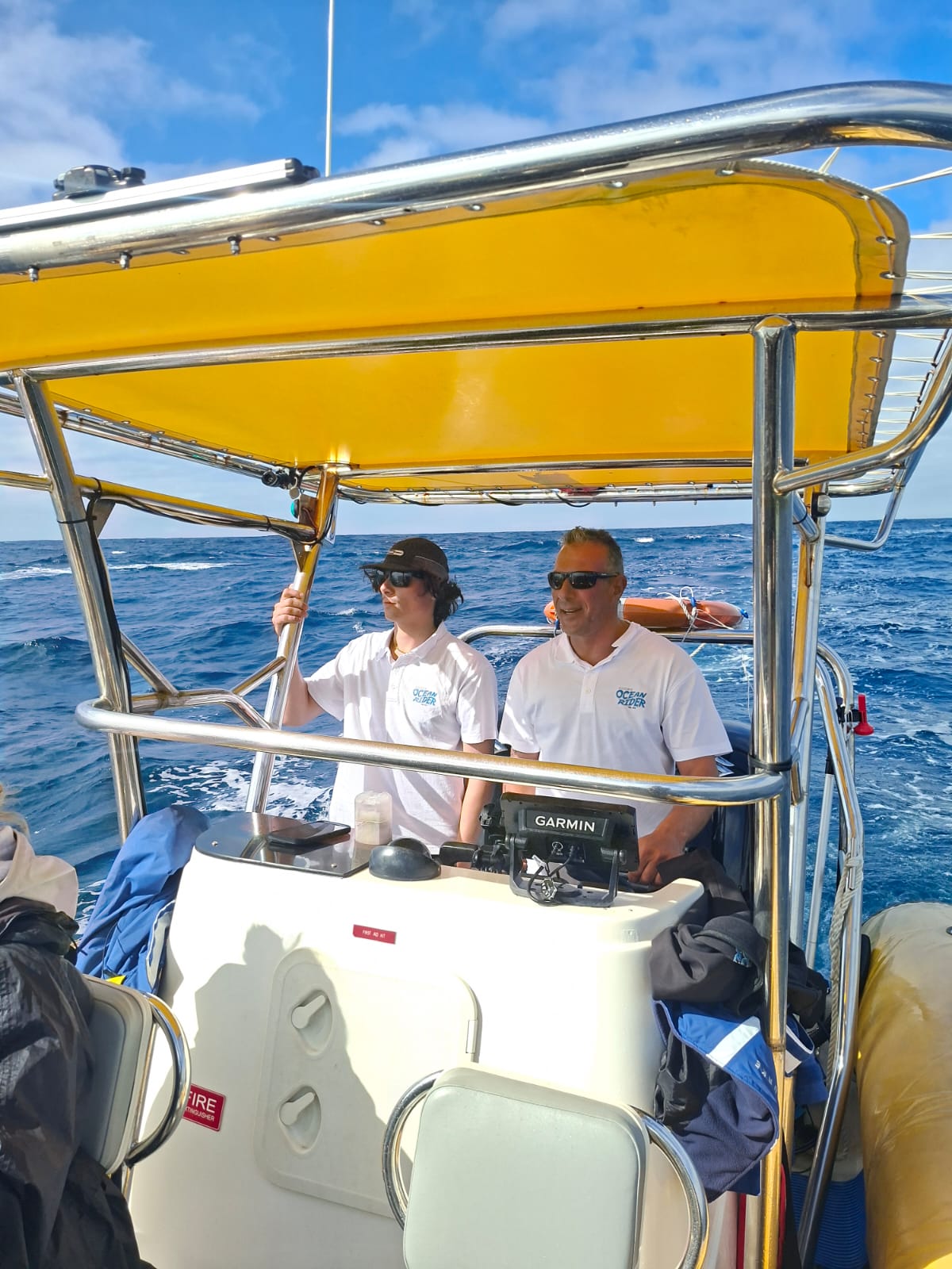 Captain Black & Captain Black Jr. Two captains driving the boat